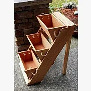 Doğal Ahşap Bahçe Duvar Saksısı (DA-001)